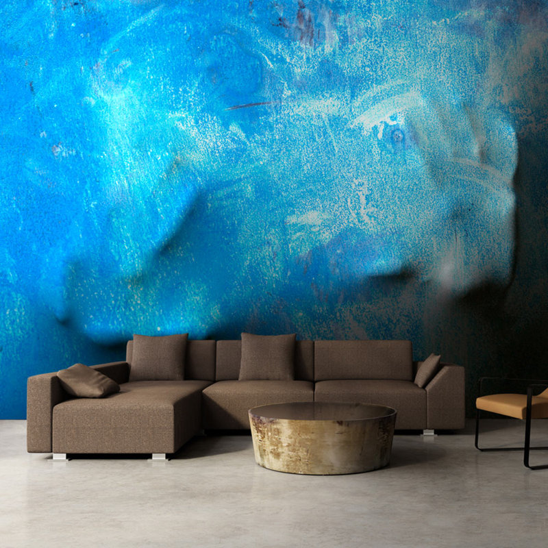 Fleece Wallpaper Roll, 41.3" L x 59.1" W, Blue
