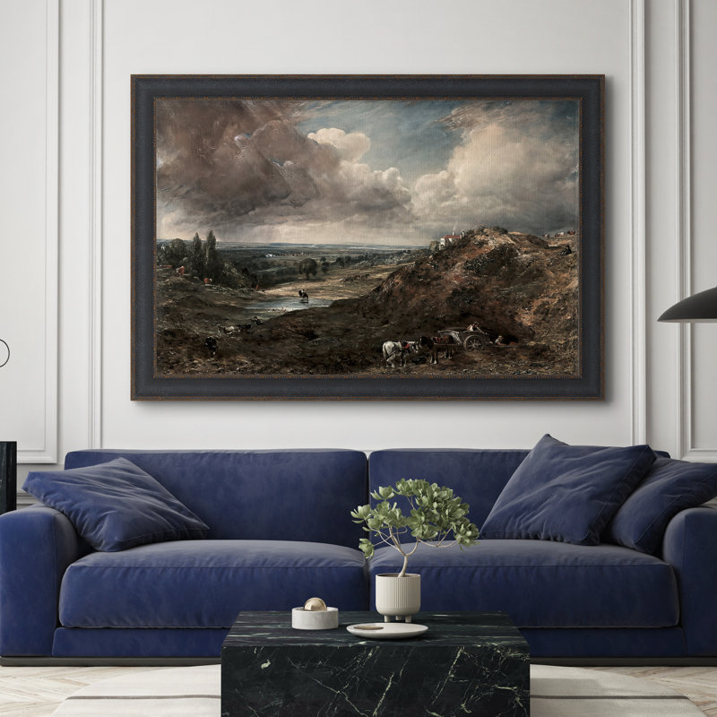 Étang de Branch Hill, Hampstead Heath, v. 1828 - John Constable - Toile encadrée sur mesure, 28x40 INNER SIZE, Framed Canvas