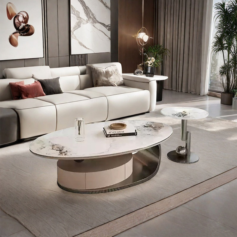 Tables basses simples et luxueuses, H 16,5 po x L 47,2 po x l 27,6 po