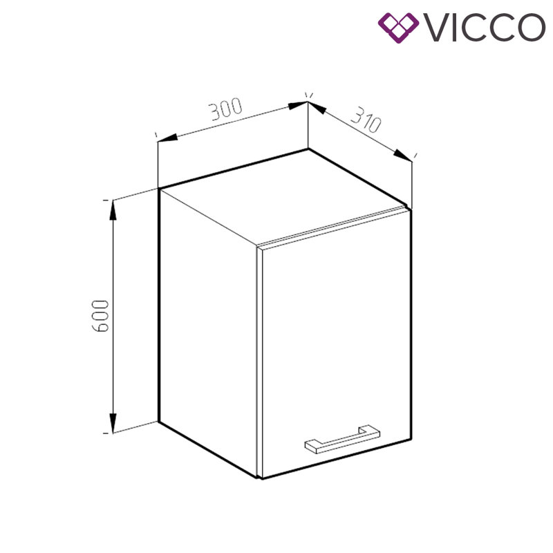 Meric Matte Wall Unit, White