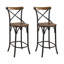 Chaise de bar 30 po en bois massif brun et noir