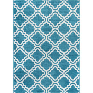 Abdulkadir Power Loom Blue Rug