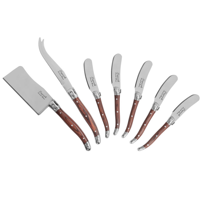 Ensemble de couteaux à fromage et à tartiner Laguiole 7 pièces French Home