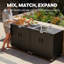 Feasto Outdoor Kitchen Series 36" Freestanding Outdoor Grill Cart with Sink & Cabinet - Movable BBQ Station with Wheels