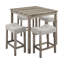 Ensemble de table de salle à manger, de bar et de chaises, ensemble de table de salle à manger 5 pièces, ensemble de table de petit déjeuner industriel, pour le salon, la salle à manger, la salle de jeux