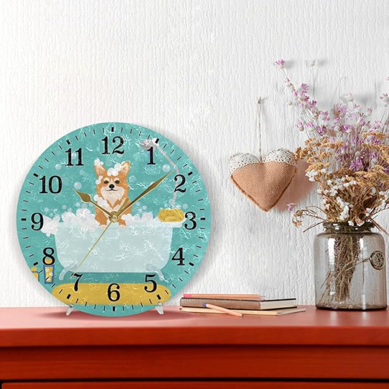 Horloge murale silencieuse pour salle de bain JUNZAN