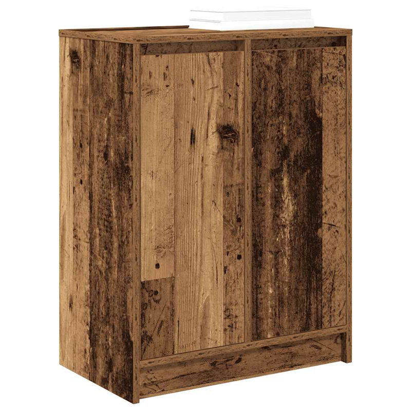 8 Pair Shoe Storage Cabinet, Old Wood