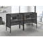 Bureau de bureau, L 48 po, bureau, travail, qualité commerciale, métal stratifié gris, contemporain, moderne