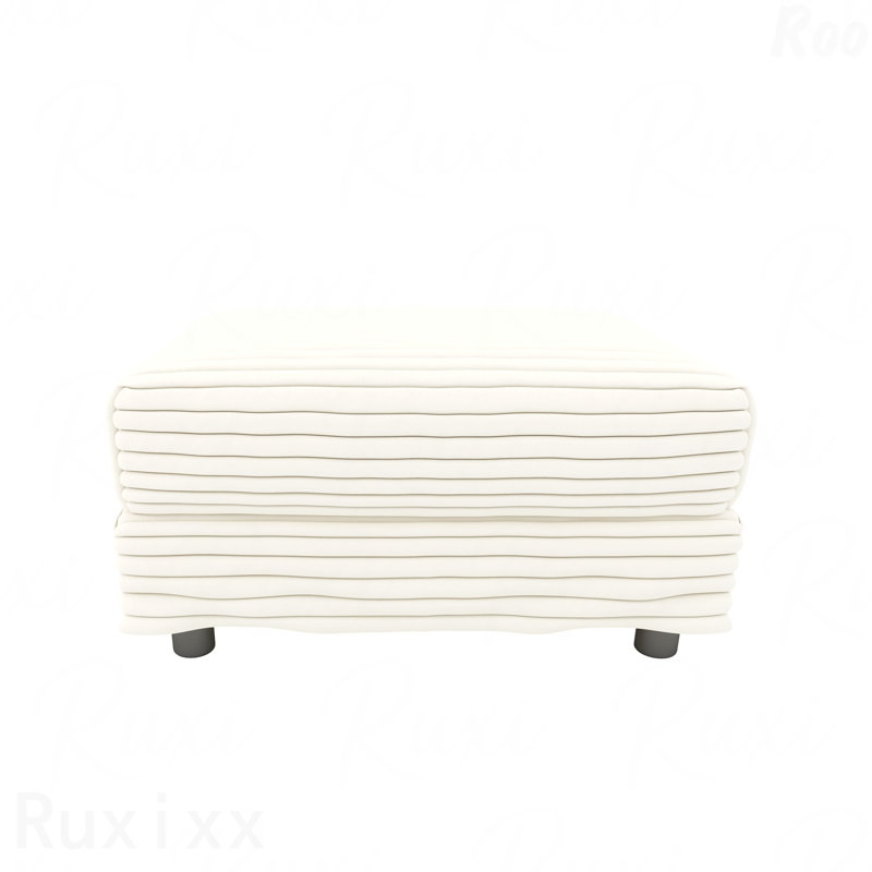 Plush Corduroy Upholstered Ottoman - For 2/3/4 Seater Sofa