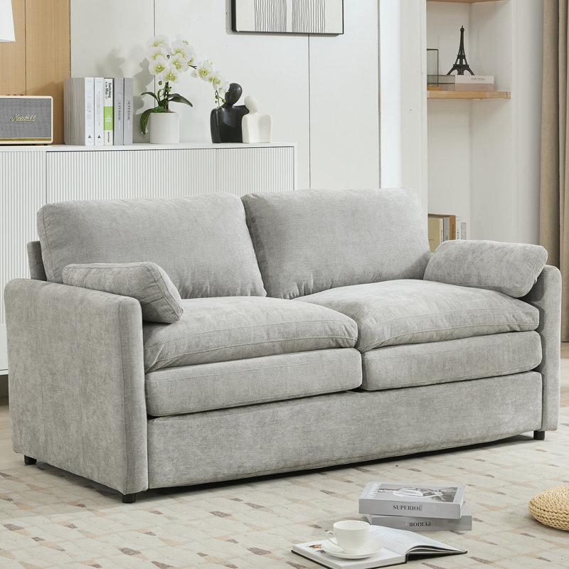 68,1 po Coussin rembourré Cozy, Light Grey
