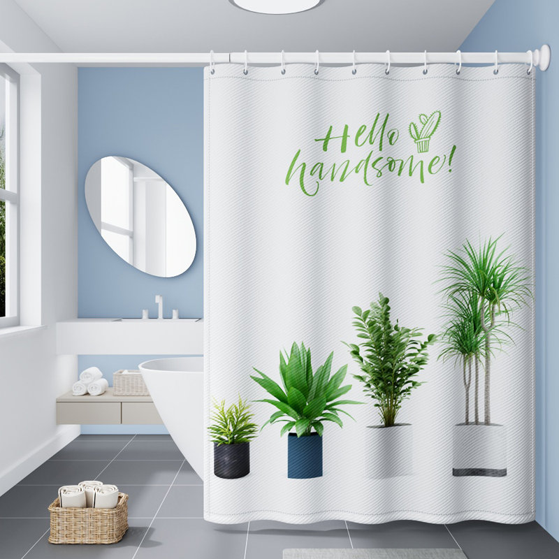 Rideau de douche avec crochets inclus