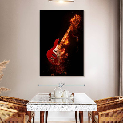 Abarca Flaming Bass Guitar