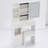29.2" Small Size Left Drawer Desktop Vanity Table + Cushioned Stool, 2 AC+2 USB Power Station, Hair Dryer Bracket-1461711963