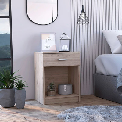 1-Drawer 1-Shelf Nightstand