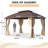 10 pi. L 13 pi. D Pavillon de jardin en aluminium