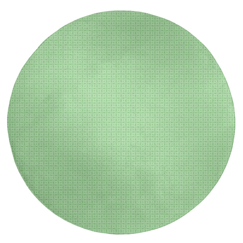 Tapis de zone verte monochrome napperon, Rond 5 pi