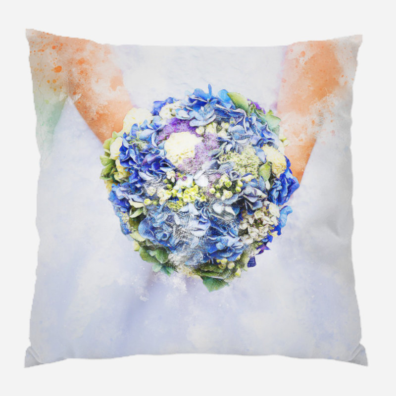 Outdoor Reversible Throw Pillow, Microsuede, Indoor