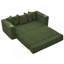 Canapé-lit convertible 2-en-1, canapé moderne, canapé de plancher pliable, velours côtelé, 5 coussins, poche latérale, porte-gobelets, appartement, bureau personnel, sans assemblage, 3 sièges-398999776