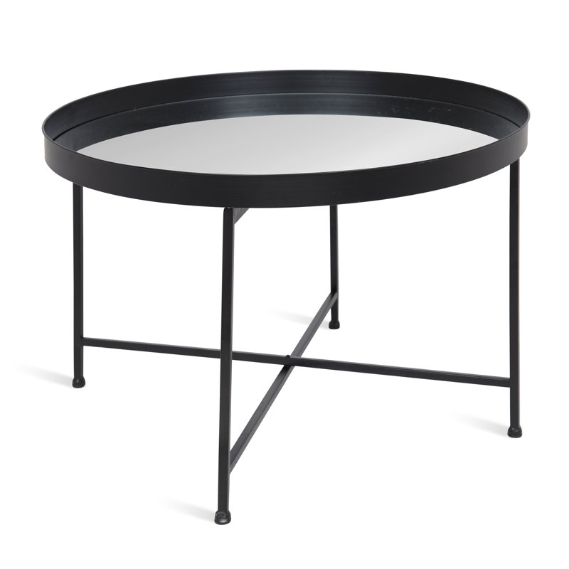 Table basse Dina, Noir, Miroir