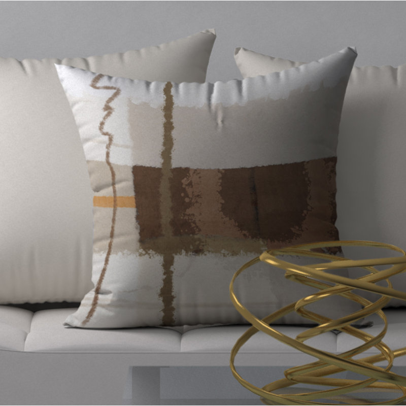 Abstract Reversible Throw Pillow, 18" x 18"