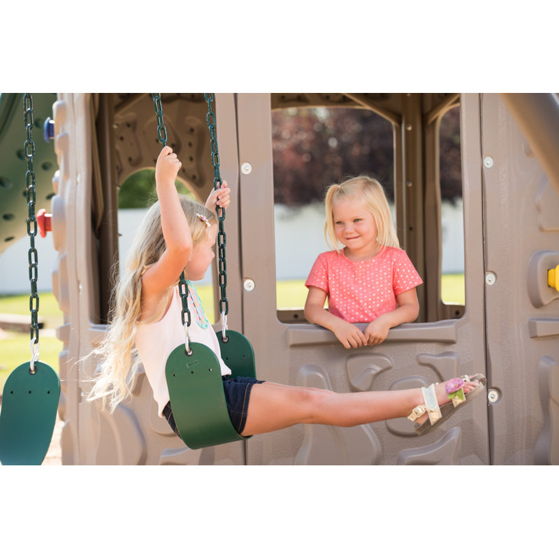 Adventure Lifetime Powder Coated Steel Swing Set with 2 Swing(s) , 1 Slide(s)