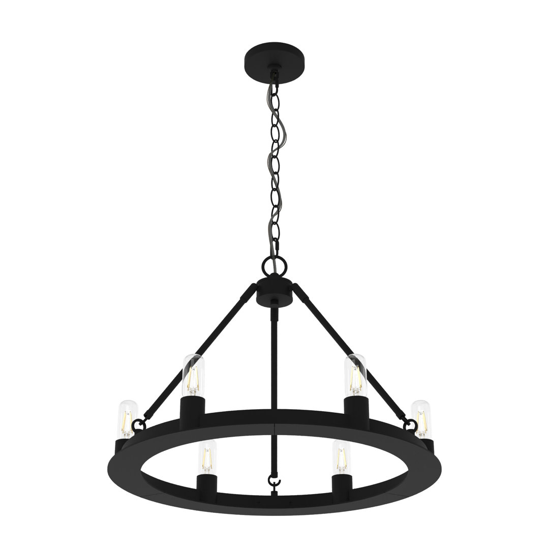 Hunter Saddlewood 6 Light Chandelier Ceiling Light Fixture Hunter Fan 