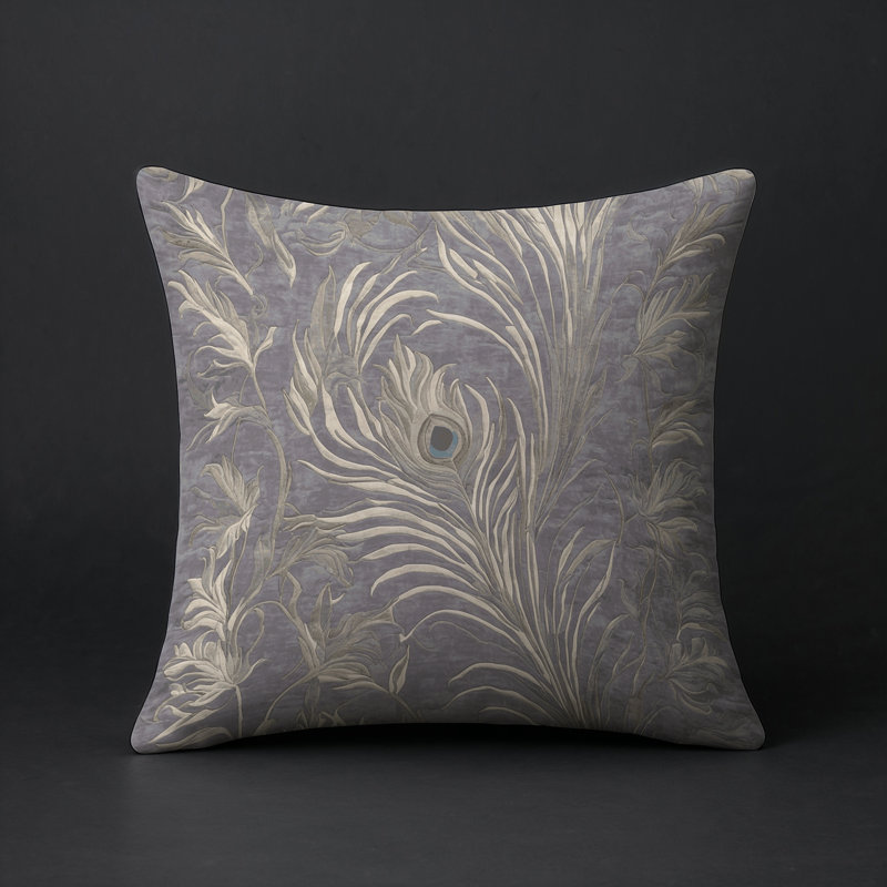 Coussin décoratif intérieur et extérieur Modern, Rose abstrait 2, Carré 18 po