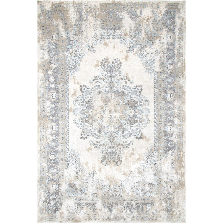 Andrus Oriental Silver Area Rug