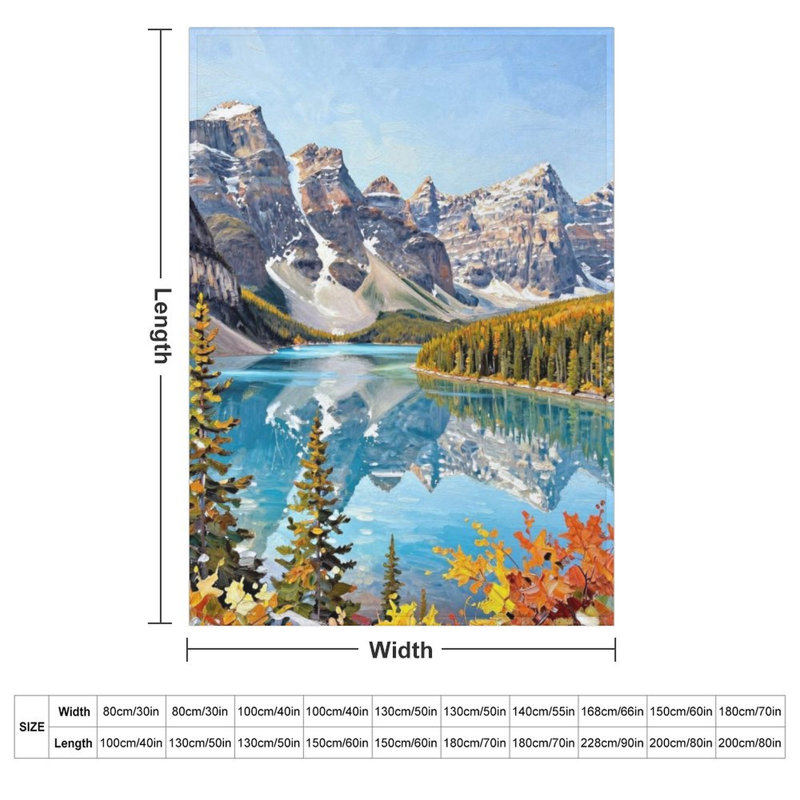 Jeté en flanelle de luxe Mountain Lake, 30 po x 40 po