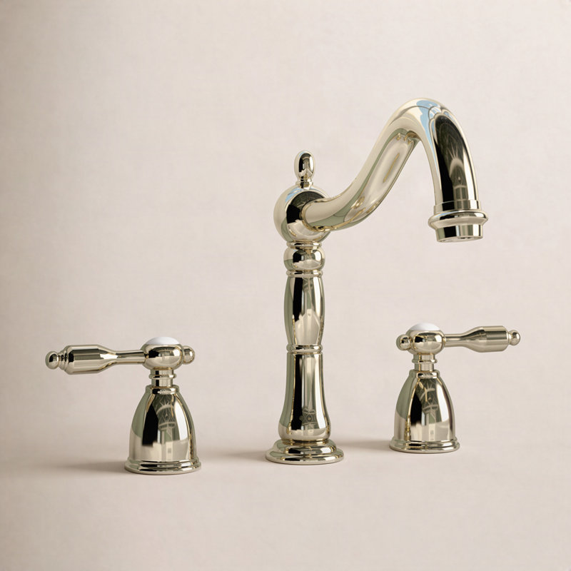 Kingston Brass Tudor Two-Handle 3-Hole Deck Mount Roman Tub Faucet, Polished Brass