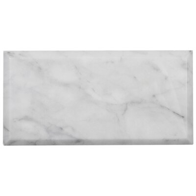 3"" x 6"" Beveled Marble Look Subway Wall Tile -  Apollo Tile, APLFCA9936BPEC78