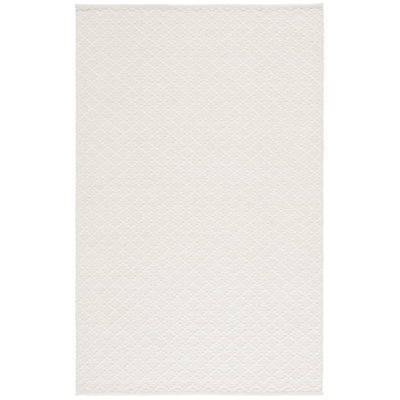 Shirebrook Hand Woven Wool/Cotton Geometric Rug in Ivory