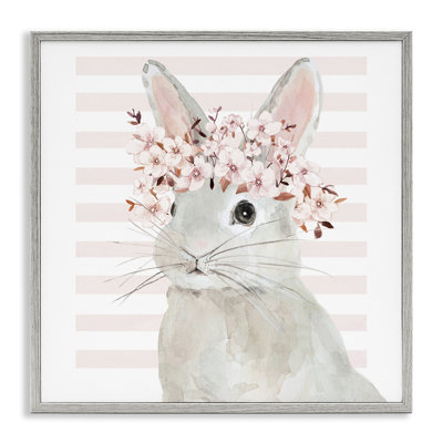 «Cherry Blossom Bunny», art de la giclée encadrée par Jessie Perry