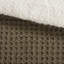 Édredon simple en chenille tricoté gaufré, 100%, 2 taies décoratives, réversible, lavable à la machine et bourre de taie décorative, dossier, lavable, mélange brun-grisâtre