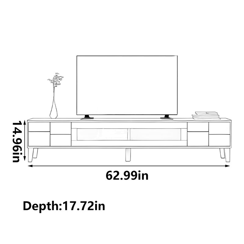 Meuble télé classique, 62.99"
