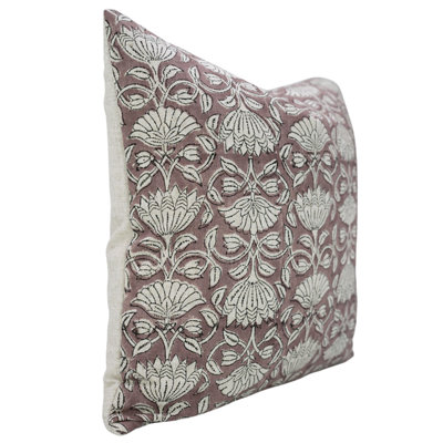 Fabdivine Handcrafted Block Print Cushion Cover Floral Pattern- Ulta Kamal