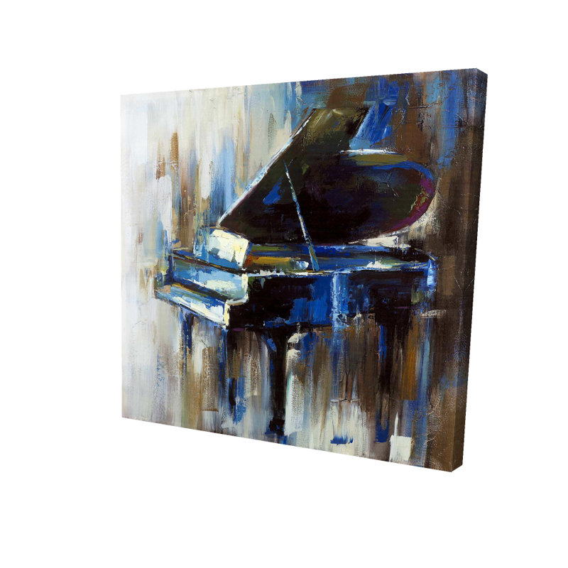 Toile instrument industriel - Décoration de piano à queue abstraite