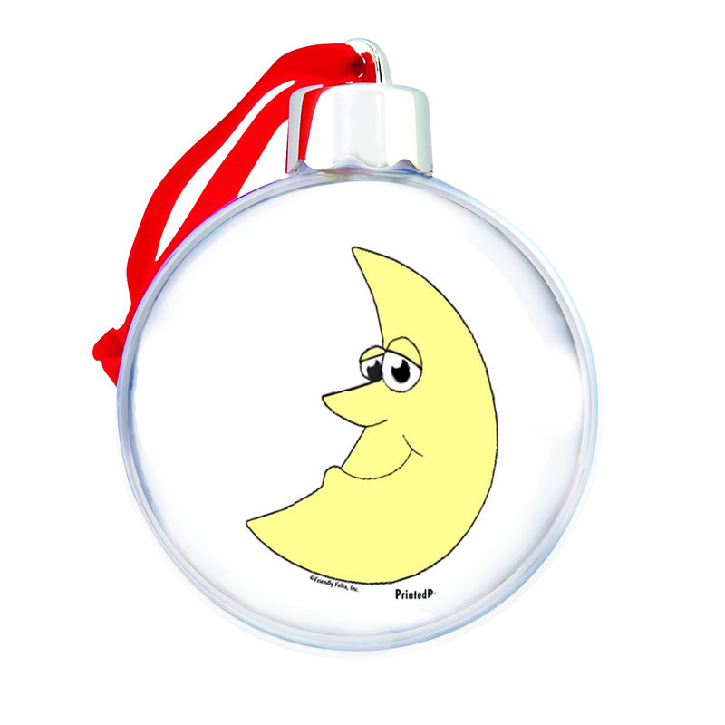 Ornement personnalisé en forme d'ampoule de Noël Mr. Moon, Oui