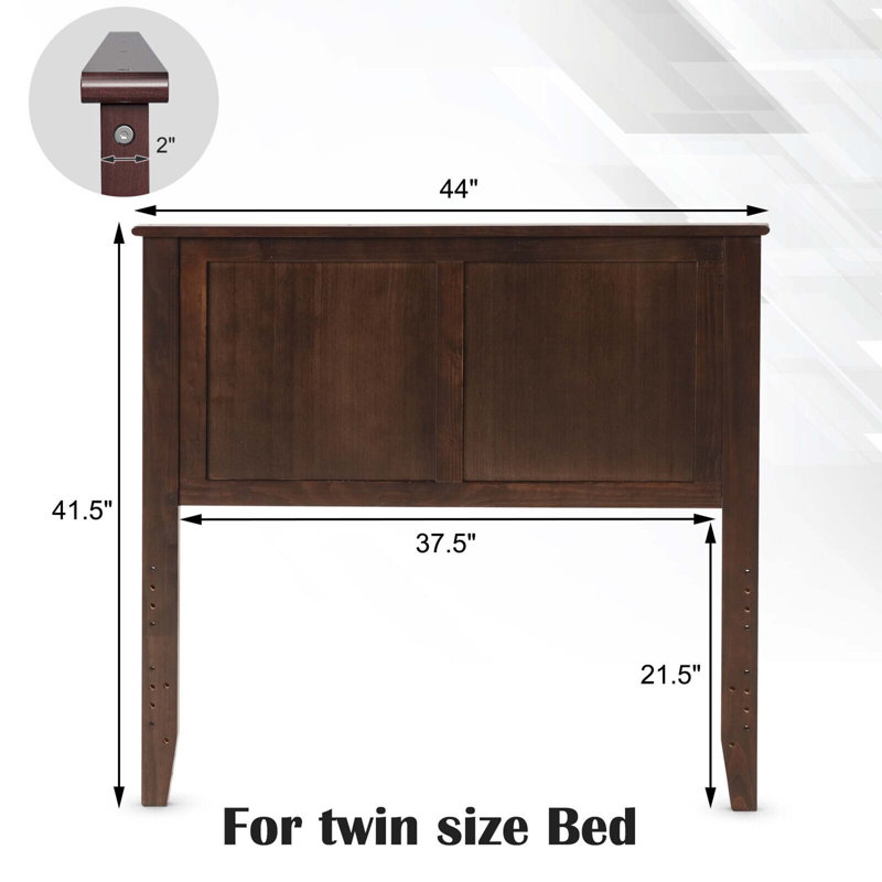 Tête de lit simple à panneau Jawon, Brun