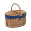 Wicker Lidded Picnic Hamper Basket with Lining-1037135123