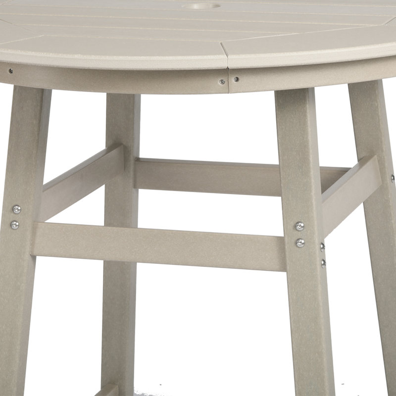 Laguna Round Outdoor Bar Table , 35'' in. W 35'' in. D, Gray