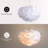 3 - Light 18"W Unique / Statement Globe White Modern Chandelier with Feather Accents for Bedroom-1609335777