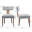 Chaises de salle à manger de style Mid-Century rembourrées avec pieds en bois-1304681596