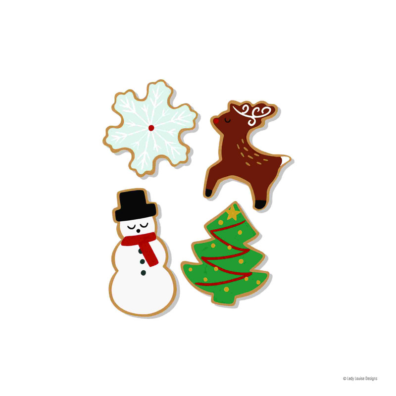 Biscuits de Noël, H 36 po x l 36 po