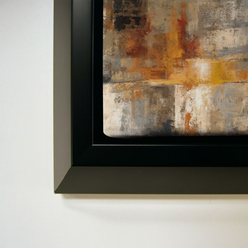 Silver and Amber by Silvia Vassileva - Graphic Art on Canvas, Black