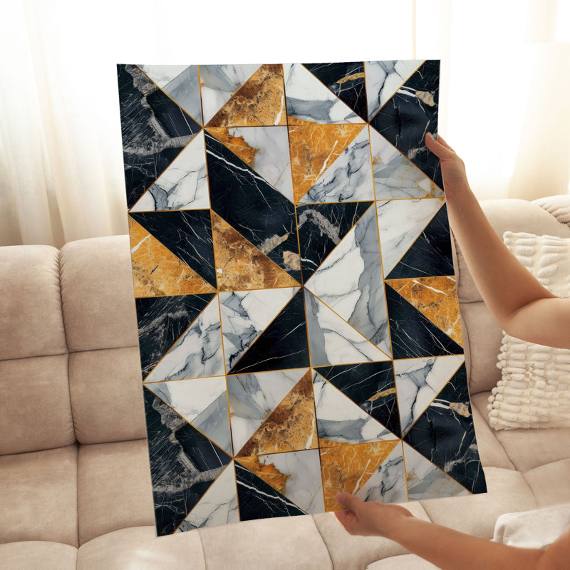 «Abstract Geode Shapes IX», reproduction d'art moderne sans cadre, H 20 po x l 16 po