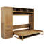 Lit escamotable double avec garde-robe