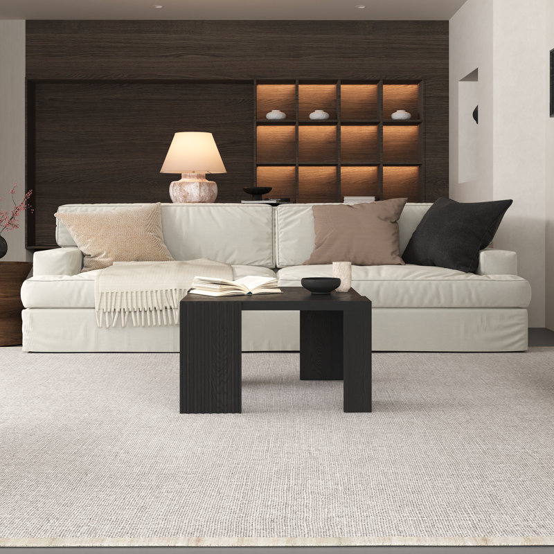 Table basse carrée noire 27,56 po
