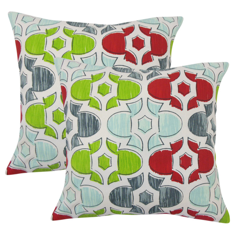 Sevier Square Pillow Cover & Insert, Green