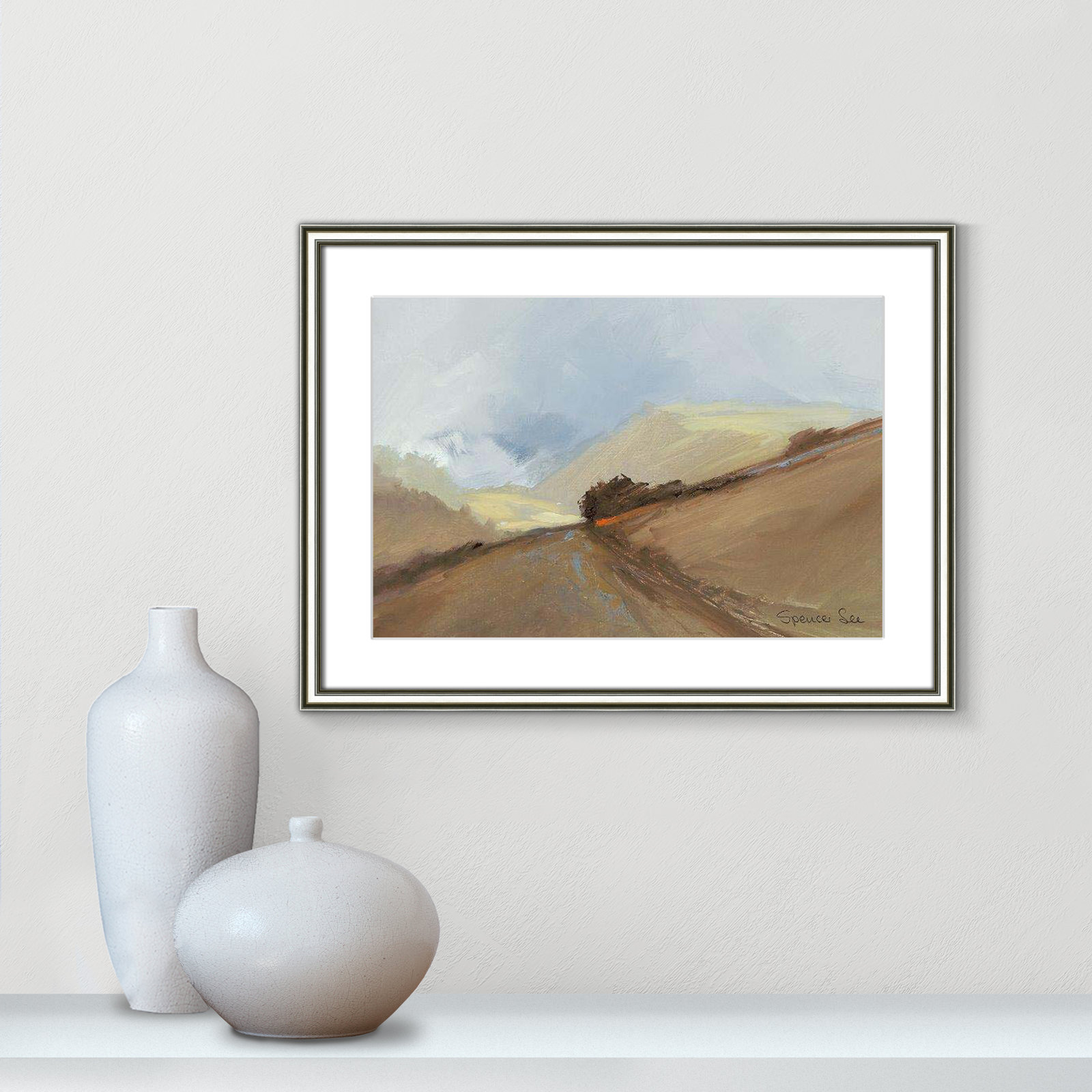 Heaven And Earth II by Spencer Lee, 18.25" H x 24.25" W x 0.75" D, Silver Framed